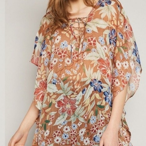 Floral Chiffon Cover Up/Dress - Picture 8 of 12